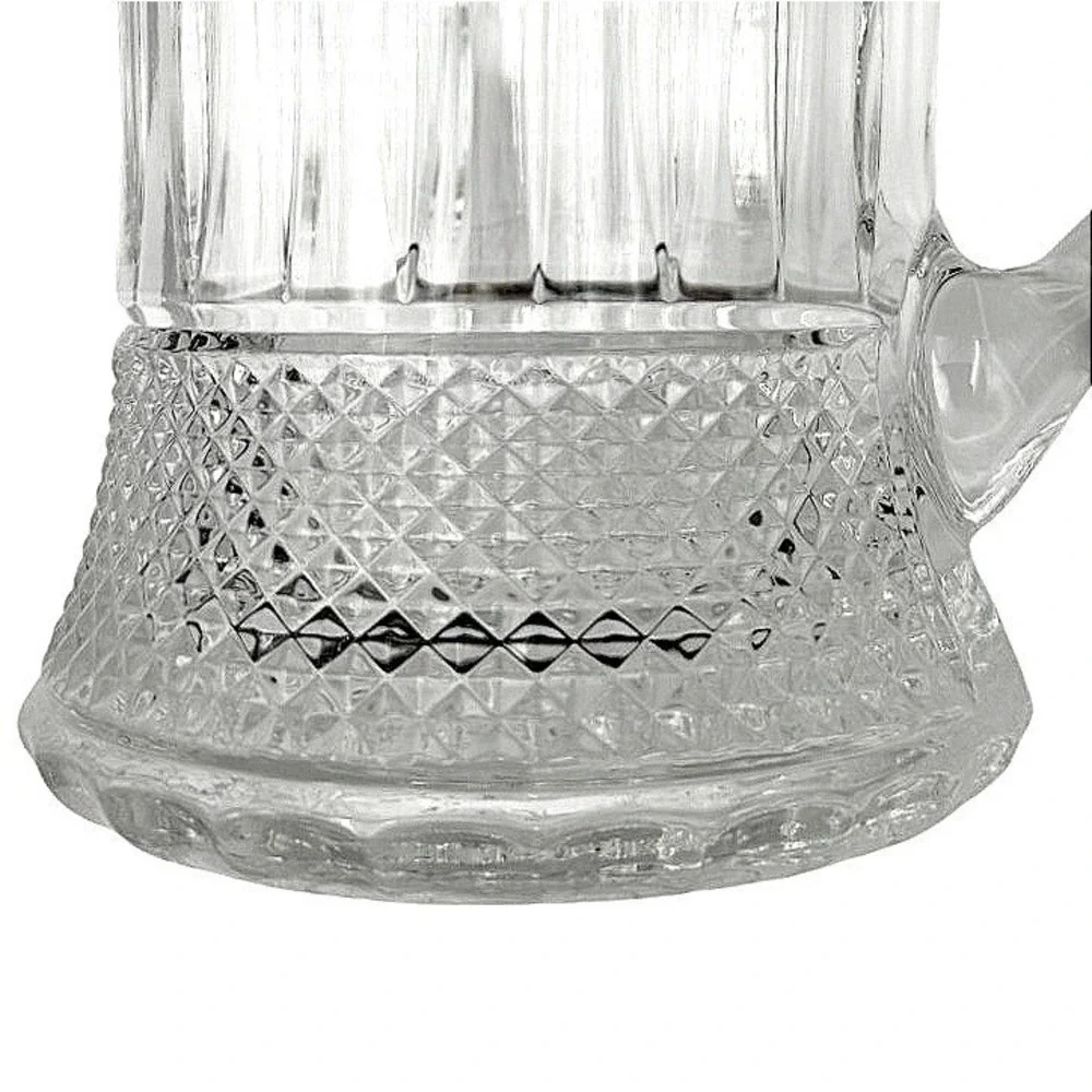 Shannon Crystal Godinger 24% Lead Crystal Pitcher 42oz Scalloped Rim Cut Crystal